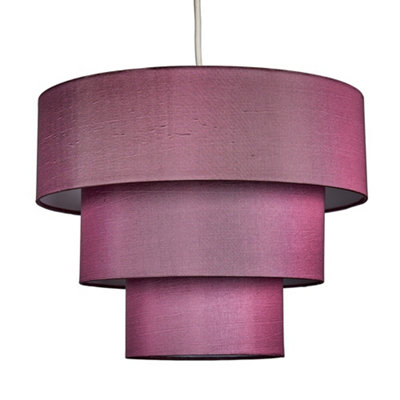 ValueLights 3 Tier Purple Faux Silk Ceiling Pendant Light Shade | DIY ...