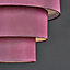 ValueLights 3 Tier Purple Faux Silk Ceiling Pendant Light Shade