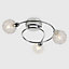 ValueLights 3 Way Polished Chrome Flush Swirl Arm Ceiling Light With Clear And Frosted Glass Shades
