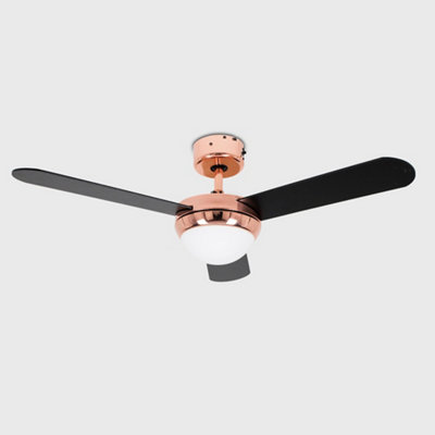 Copper Ceiling Fan With Light | Shelly Lighting