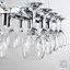 ValueLights 8 Way Adjustable Suspension Over Table Chrome Ceiling Light With 12 Wine Glass Holders