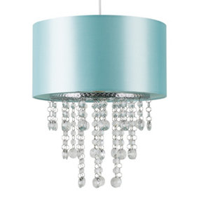 ValueLights Acrylic Jewel Effect Droplet Blue Ceiling Pendant Light Shade