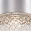 ValueLights Acrylic Jewel Effect Droplet Grey Ceiling Pendant Light Shade
