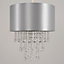 ValueLights Acrylic Jewel Effect Droplet Grey Ceiling Pendant Light Shade
