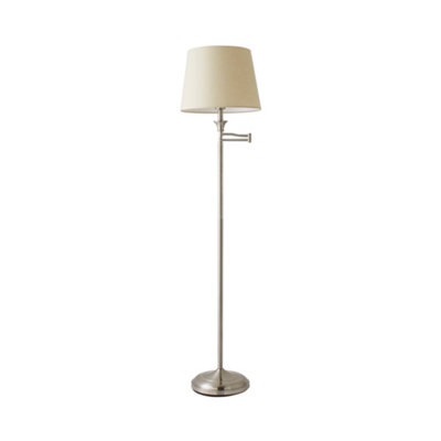 Chrome swing deals arm floor lamp