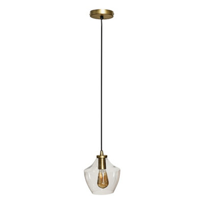 ValueLights Aeralian Brass Ceiling Light Pendant DIY at B Q