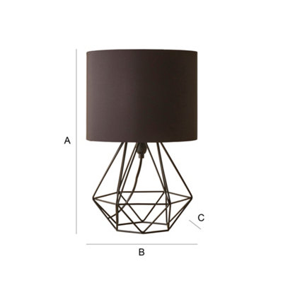 Black end table lamps discount