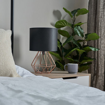 Copper cage table lamp hotsell