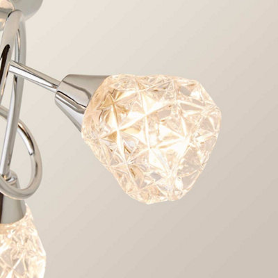 ValueLights Astley Chrome 3 Way Crossover Ceiling Light