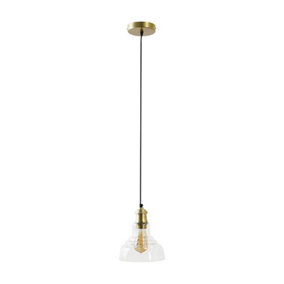 ValueLights Aurelian Antique Brass Ceiling Light Pendant - Including Bulb