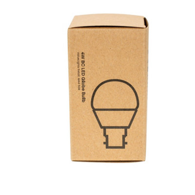 ValueLights B22 Pack of 10 4W Globe Warm White LED Bulbs