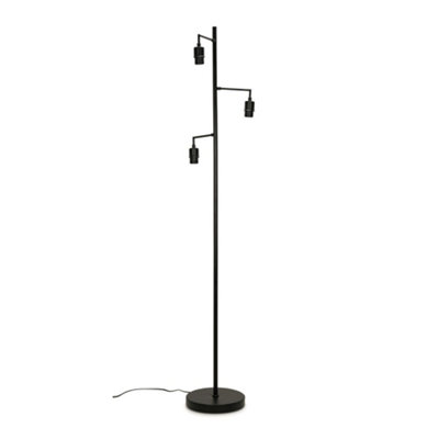 ValueLights Balboa Matt Black 3 Arm Floor Lamp Base