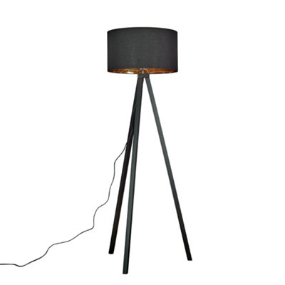Black and gold tripod lamp sales