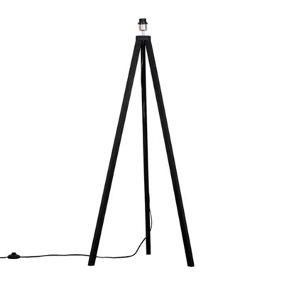 ValueLights Barbro Modern Black Wood Tripod Floor Lamp Base