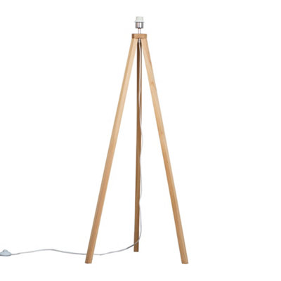 ValueLights Barbro Modern Light Wood Tripod Design Floor Lamp Base