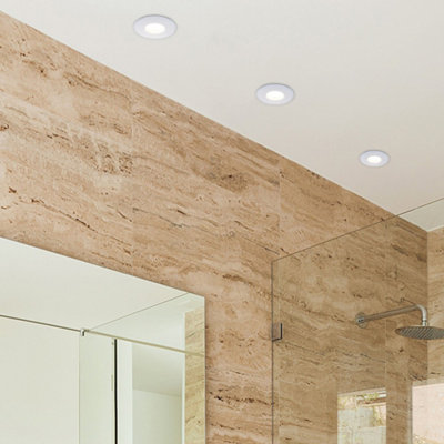 ValueLights Bathroom/Shower/Soffit IP65 Rated Gloss White Recessed ...