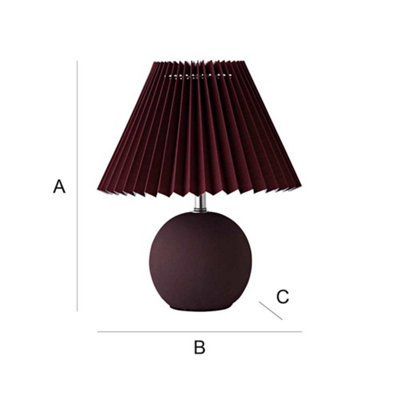 ValueLights Beattie Burgundy Origami Table Lamp and Bulb