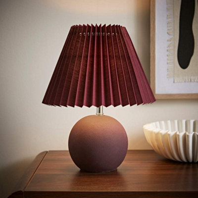 ValueLights Beattie Burgundy Origami Table Lamp