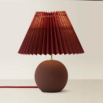 ValueLights Beattie Burgundy Origami Table Lamp