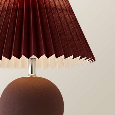 ValueLights Beattie Burgundy Origami Table Lamp