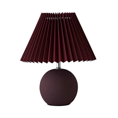 ValueLights Beattie Burgundy Origami Table Lamp