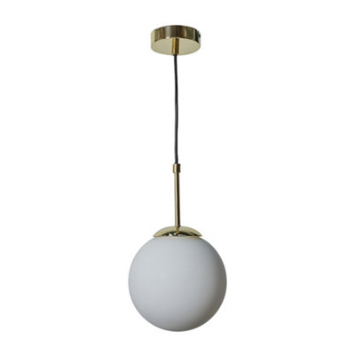 ValueLights Beauworth Modern Gold and Glass Globe Pendant Ceiling Light