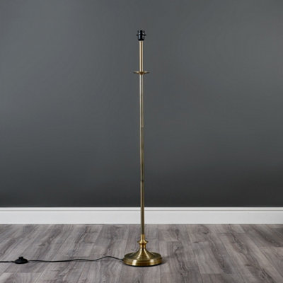 ValueLights Belmont Antique Brass Traditional Floor Lamp Base