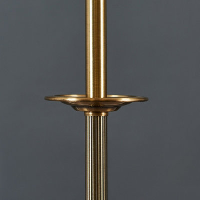 ValueLights Belmont Antique Brass Traditional Floor Lamp Base