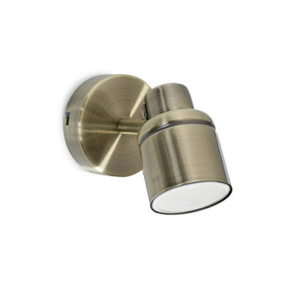 ValueLights Benton Antique Brass IP44 Wall Light