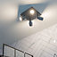 ValueLights Benton Grey 4 Way Bathroom Ceiling Square Spotlight