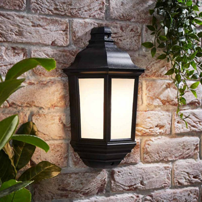 Picture of ValueLights Black Aluminium IP44 Rated Outdoor Porch Wall Mounted Flush ...