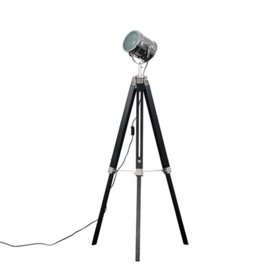 Chrome tripod deals spotlight floor lamp