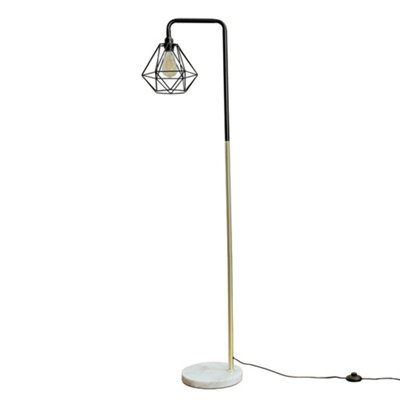 Gold cage floor deals lamp