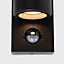 ValueLights Black IP44 Rated Outdoor Garden Up Down Wall Light With PIR Motion Sensor