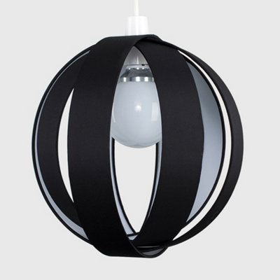 ValueLights Black Modern Fabric Globe Ceiling Pendant Light Shade