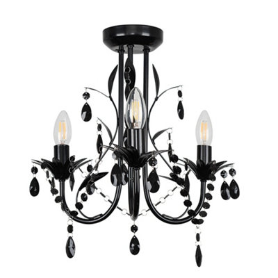 Black acrylic outlet chandelier