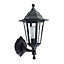ValueLights Black Traditional WiredOutdoor Security Lantern Wall Light