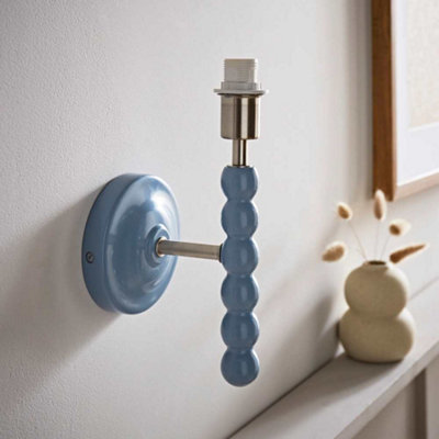 ValueLights Bobbin Powder Blue Wall Light Base