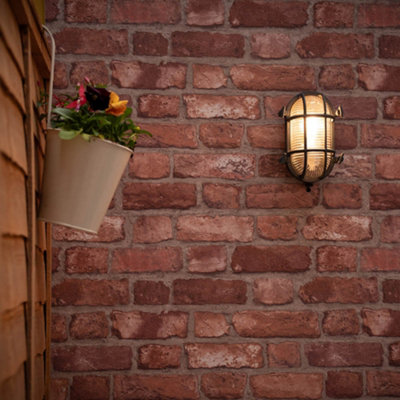 ValueLights Bow Grey Outdoor Wall Bulkhead Light