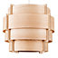 ValueLights Brown Modern Wood Veneer Stepped Drum Ceiling Pendant Light Shades