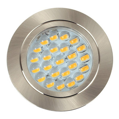 ValueLights Brushed Chrome 12V LED Caravan Boat Cabin Downlight 6000K Cool White