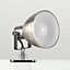 ValueLights Brushed Chrome Metal Domed Adjustable Single Clip On Desk Table Lamp Spotlight