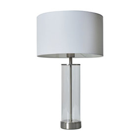 ValueLights Brushed Chrome Table Lamp