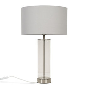 ValueLights Brushed Chrome Table Lamp