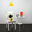ValueLights Brushed Chrome Touch Dimmer Bedside Table Lamp With Orange Cylinder Light Shade
