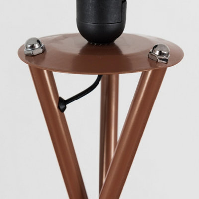 ValueLights Camden Copper Tripod Floor Lamp Base