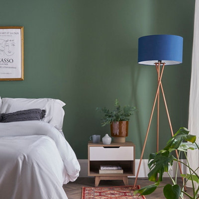 Camden copper tripod floor lamp top