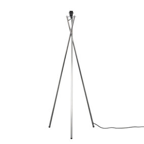 ValueLights Camden Modern Polished Chrome Metal Tripod Floor Lamp Base