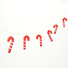 ValueLights Candy Cane Red Indoor String Lights