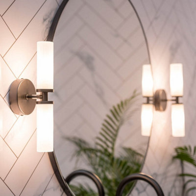 ValueLights Canya Black Bathroom Wall Light | DIY at B&Q